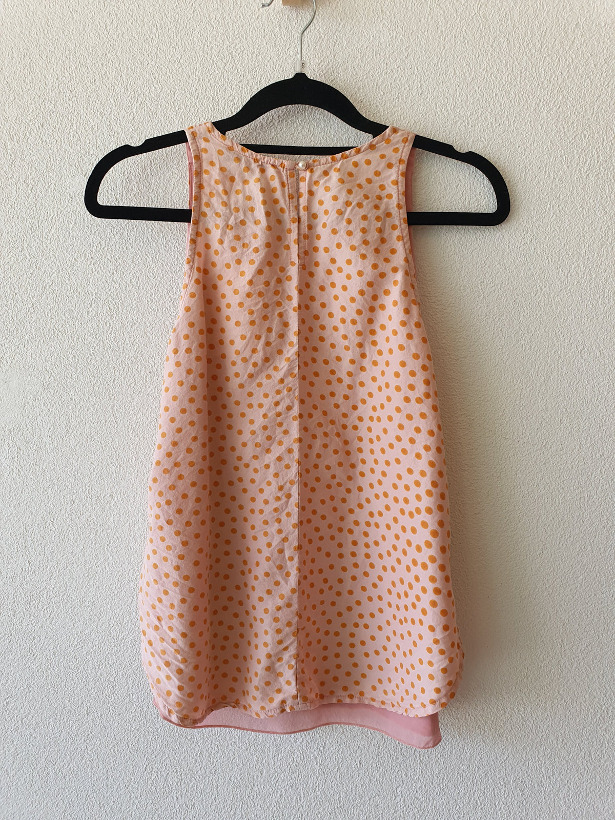 RUBY Pink &amp; Orange Polka dot sleeveless top 6