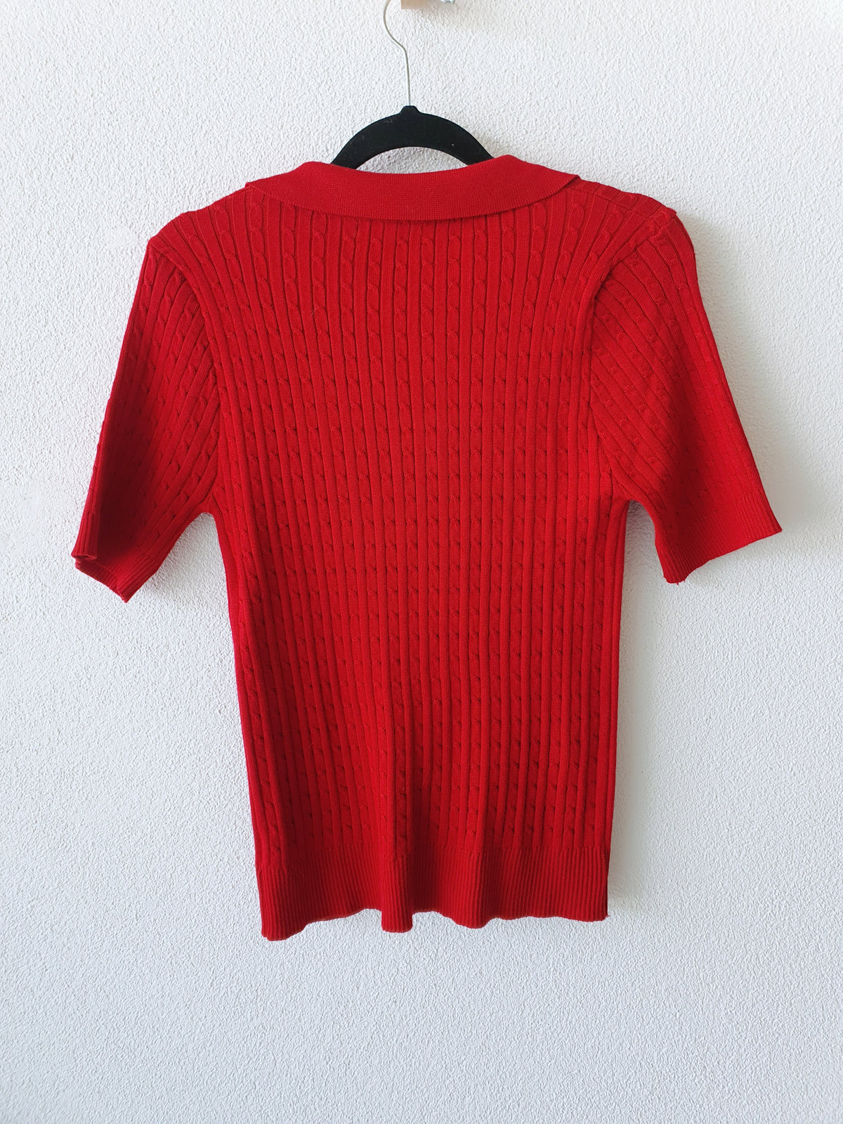 Red Knit Top S