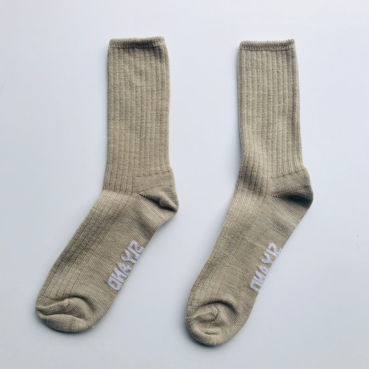 Sly Studio Socks Merino Ribbed Oat